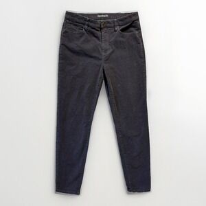 Garnet Hill Womens Gray Corduroy Pants Size 12 Straight Leg Casual Everyday